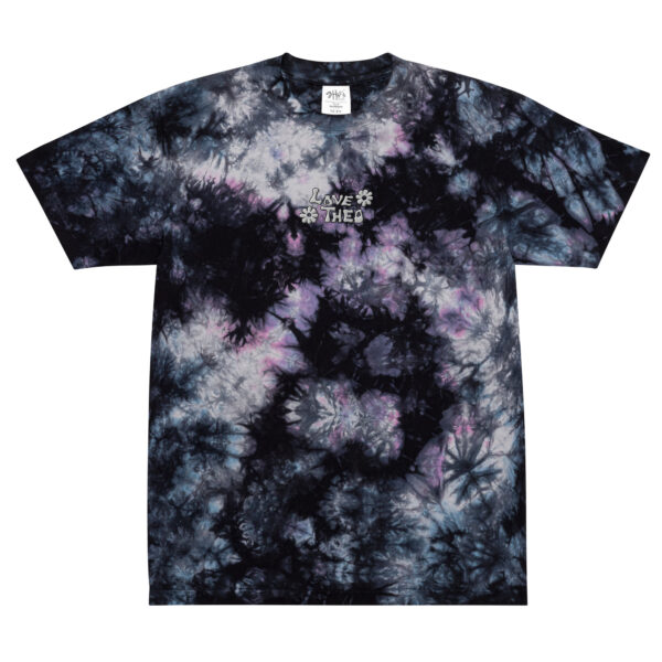 Love Theo Classic Logo - Oversized tie-dye t-shirt (Embroidered)